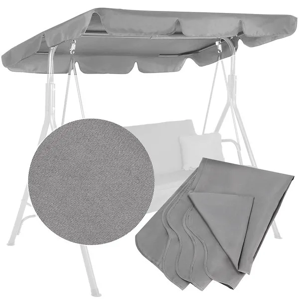 Daszek do hustawki ogrodowej, osłona przeciwsłoneczna huśtawki 190x110 cm szara