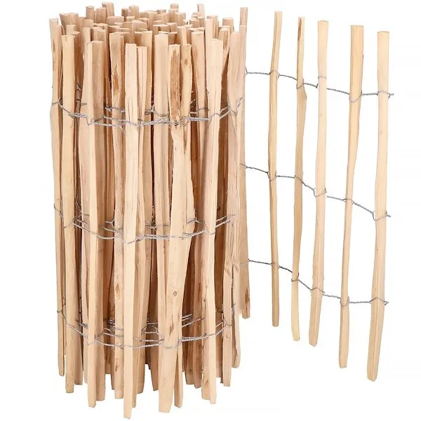 Ogrodzenie leszczynowe 500x80 cm płot drewniany palisada ogrodowa łupanka