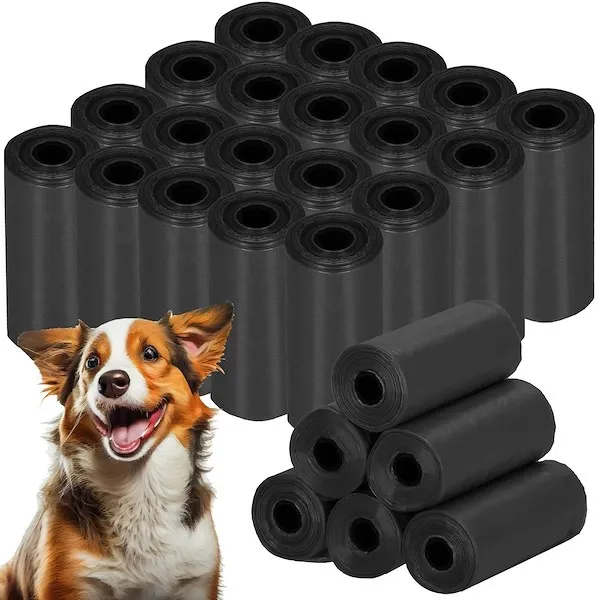 Worki na odchody psa 360 szt. torebki 20 rolek po 18 worków czarne