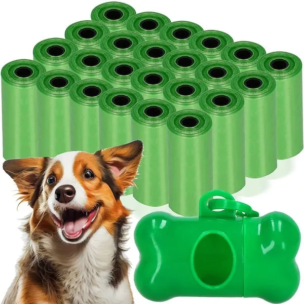 Torebki na psie odchody z dozownikiem 432 szt. worki na nieczystości 24 rolki zielone