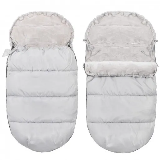 Śpiworek do wózka 4w1, śpiwór do sanek, gondoli z torbą 90 cm jasny popiel