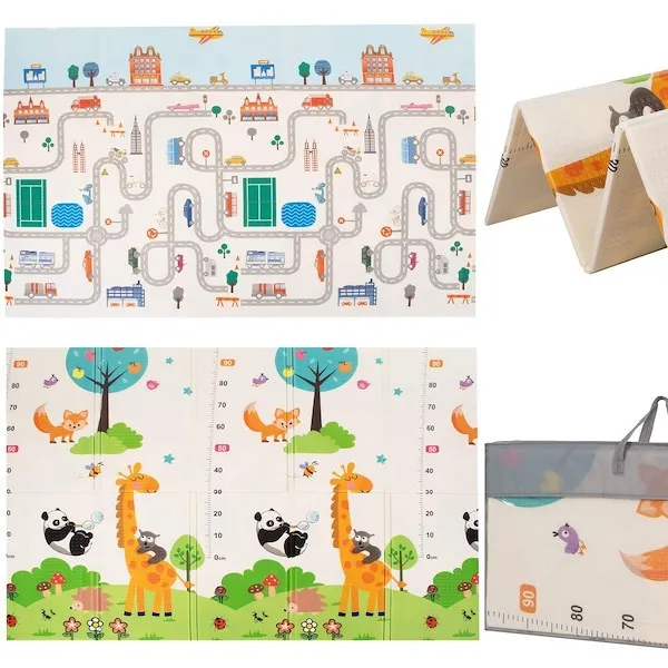 Mata piankowa dla niemowlaka 150x200 cm dwustronna składana dla dzieci