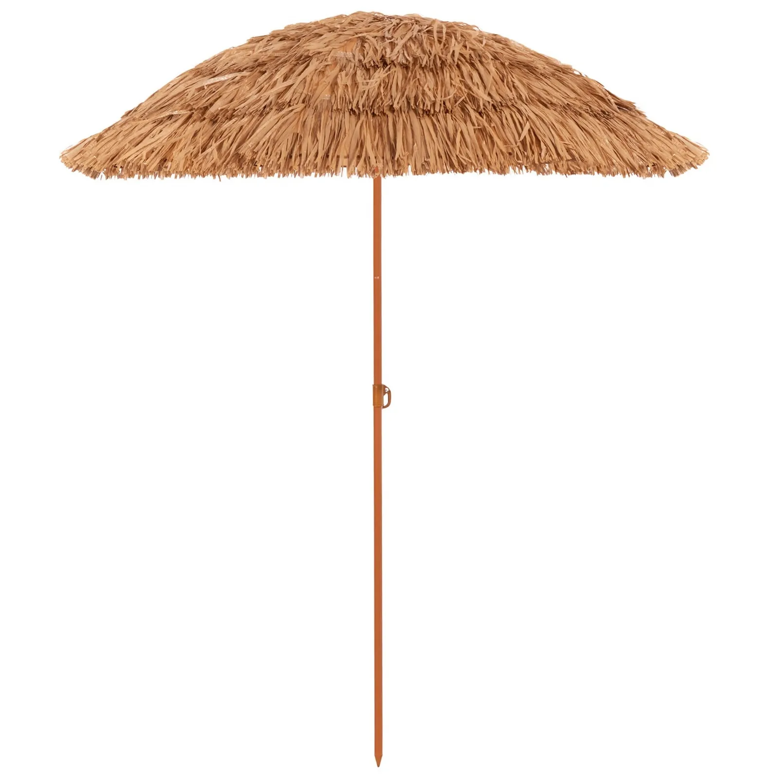 Parasol ogrodowy, składany parasol plażowy, z regulacją wysokości, hawajski, brązowy