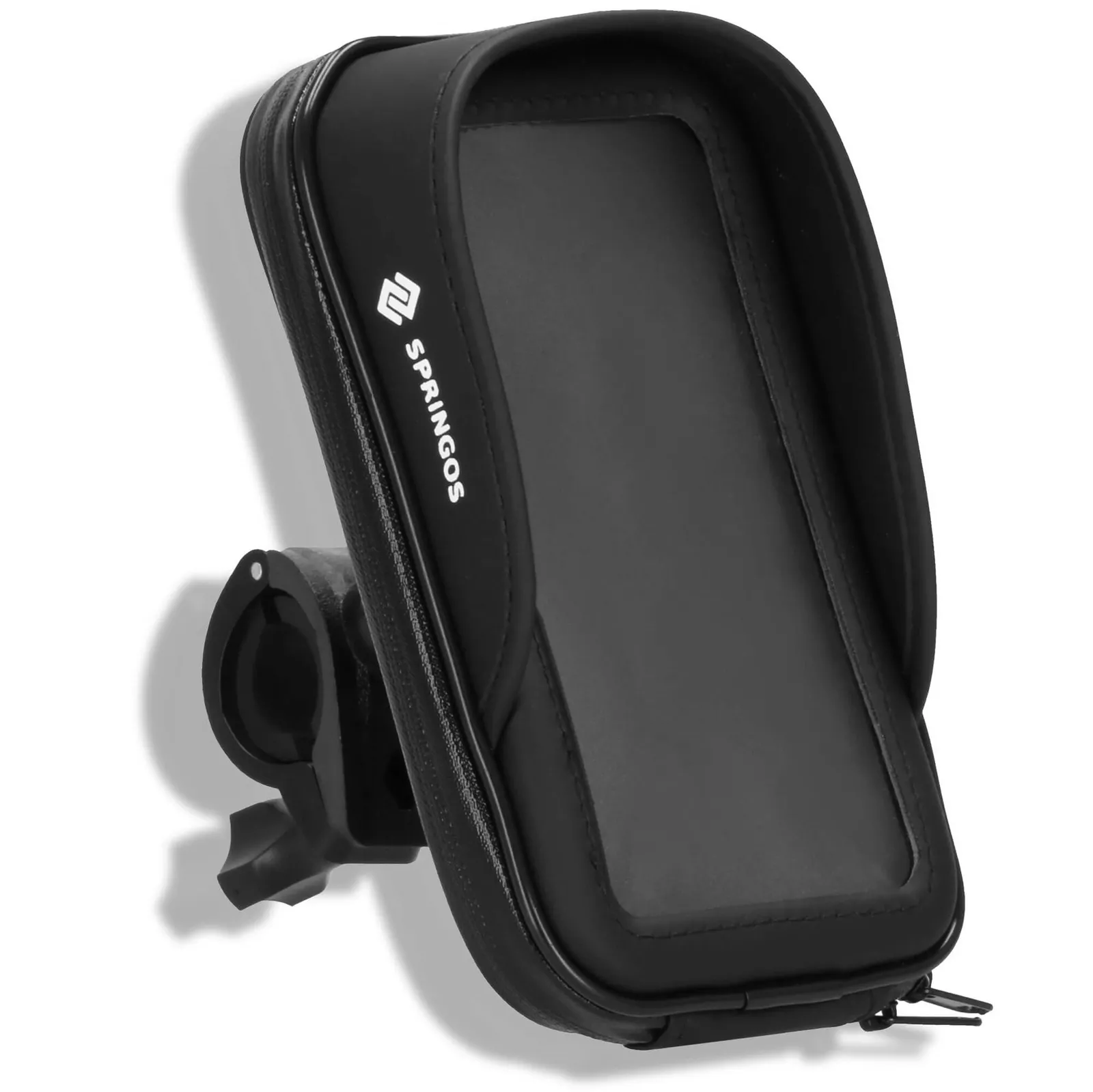 Sakwa rowerowa, etui wodoodporne z uchwytem na telefon, organizer rowerowy, czarny