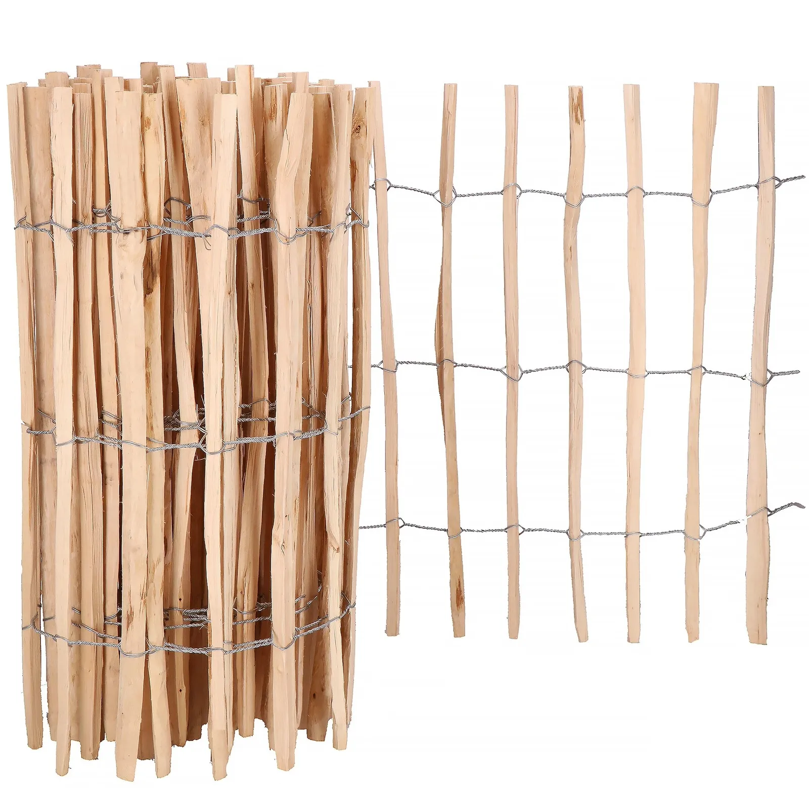 Ogrodzenie leszczynowe 500x150 cm płot drewniany palisada ogrodowa łupanka