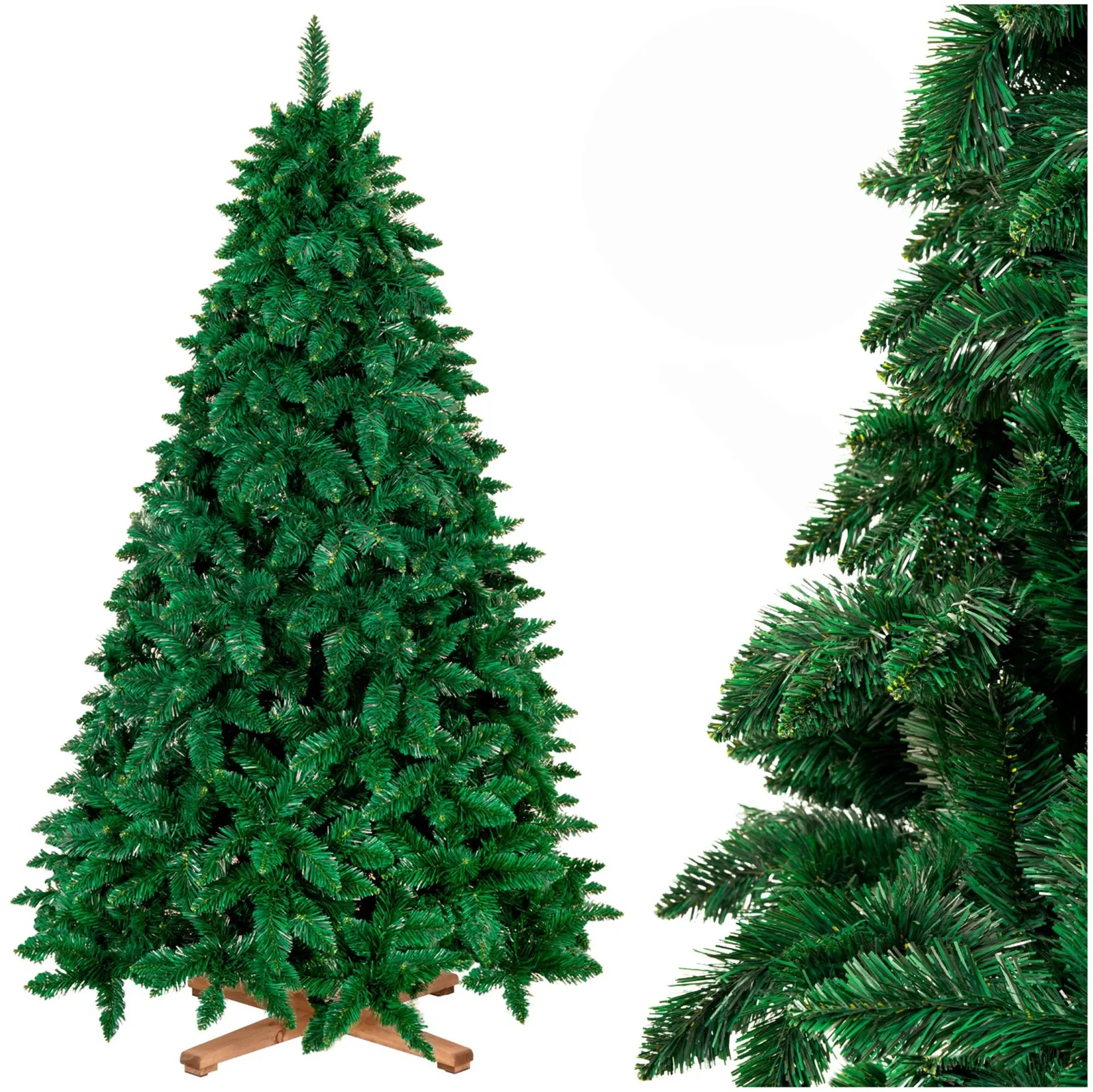 Sztuczna choinka sosna leśna 220 cm jak żywa Royal Trees premium z drewnianym stojakiem