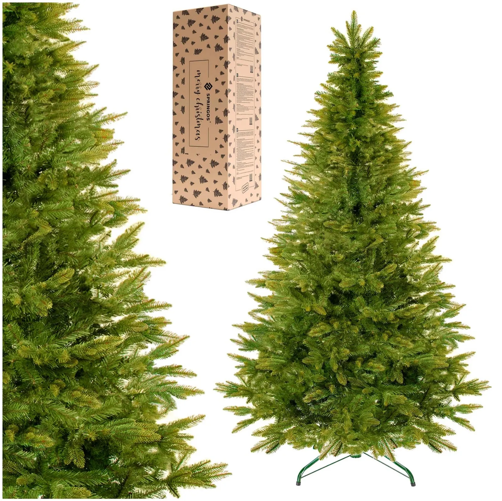 Sztuczna choinka 220 cm jak żywa świerk naturalny drzewko bożonarodzeniowe