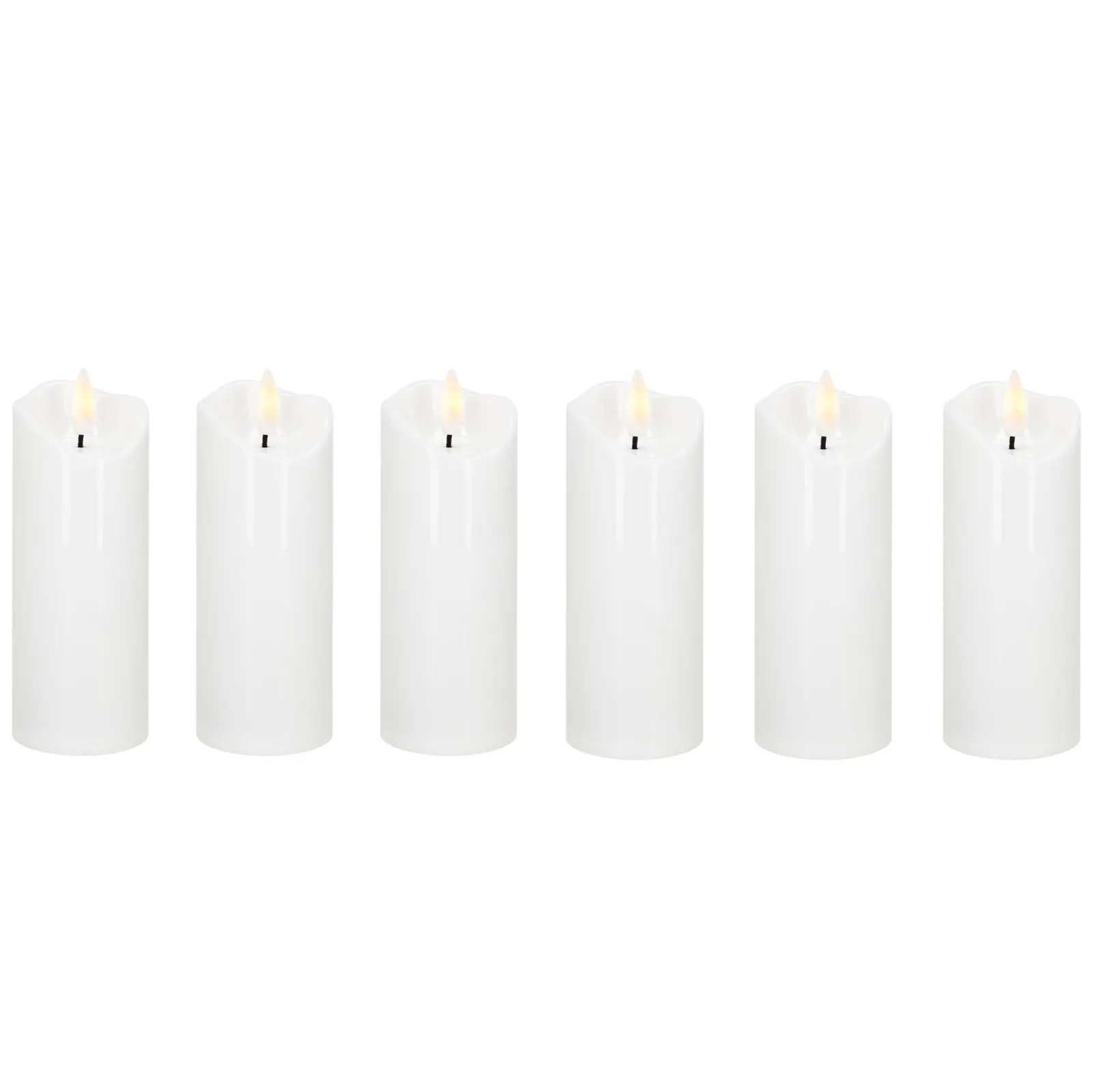 Świece LED 6 szt. elektryczne 13,5 cm świeczki na baterie, wkłady do znicza ruchomy płomień