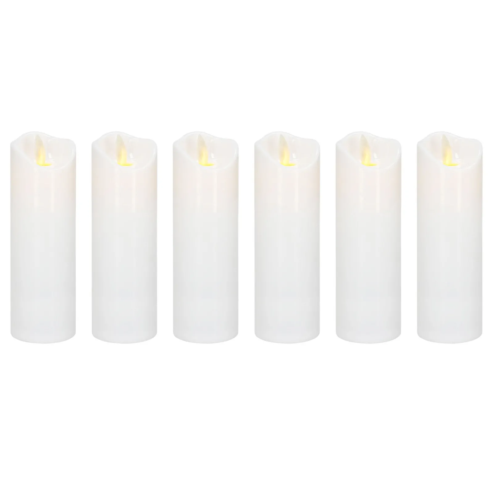 Wkłady Led do znicza 6 szt. świeczki elektryczne 15 cm świece na baterie ruchomy płomień