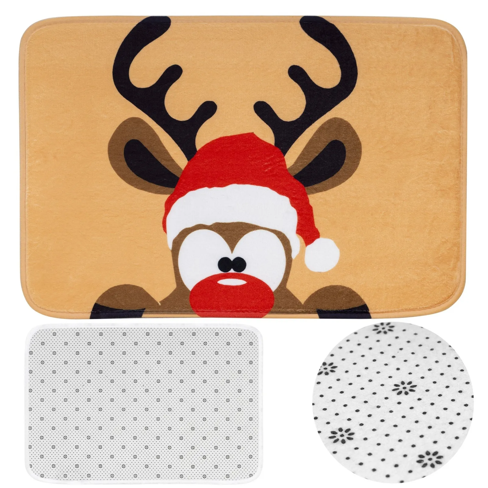 Mata łazienkowa, antypoślizgowa 60x40 cm dywanik szybkoschnący, renifer