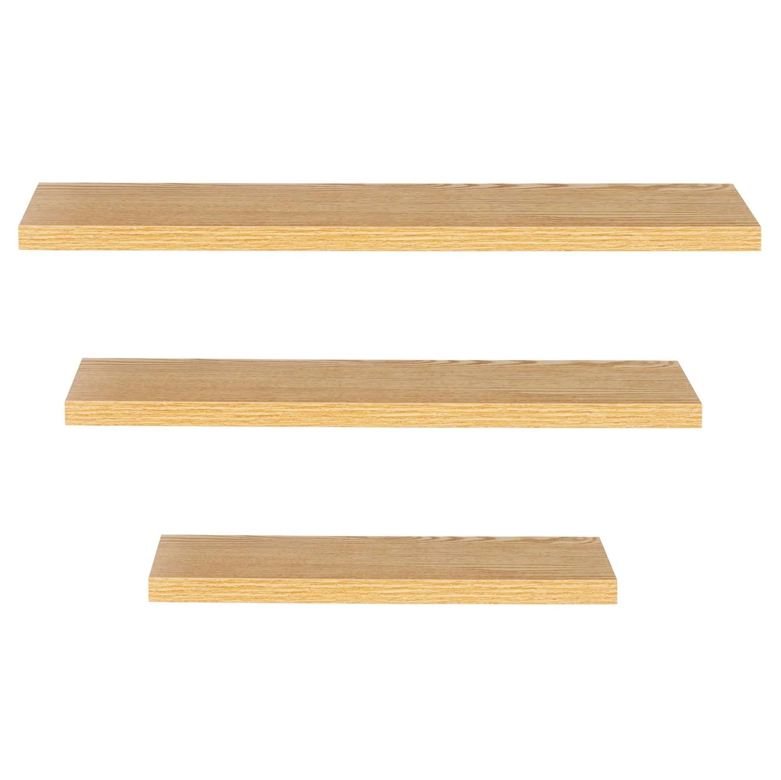 Półki wiszące 3 szt. na przyprawy, książki półki ścienne do pokoju kuchni nowoczesne brązowe