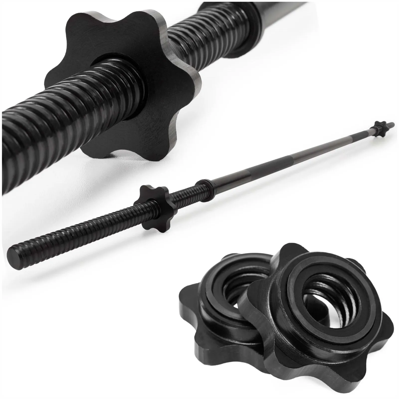 Gryf olimpijski prosty 180 cm z zaciskami 25 mm sztanga stal