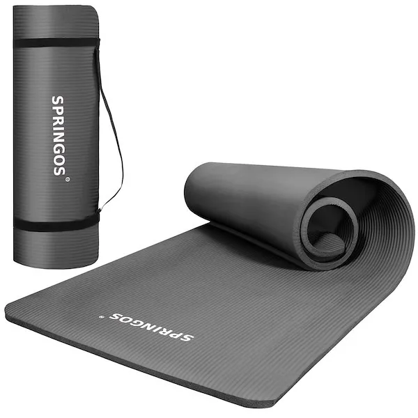 Gruba mata do ćwiczeń szara