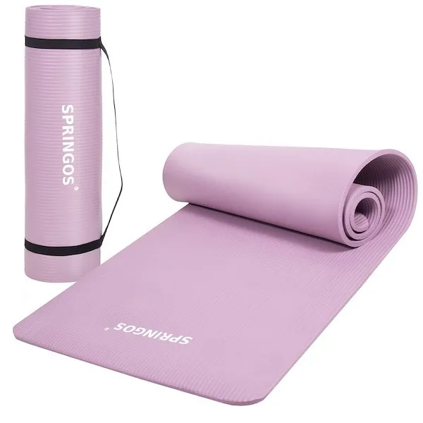 Uniwersalna mata do ćwiczeń 183 cm pudrowy fiolet