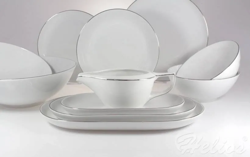 Serwis obiadowy bez wazy dla 12 os. / 44 części - B325 CITY Platynowe