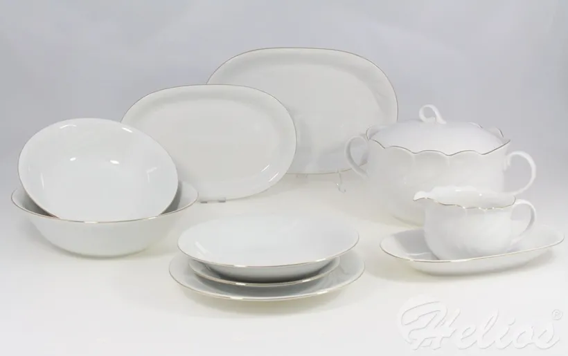 Serwis obiadowy dla 12 osób - DAPHNE Złota Obwódka