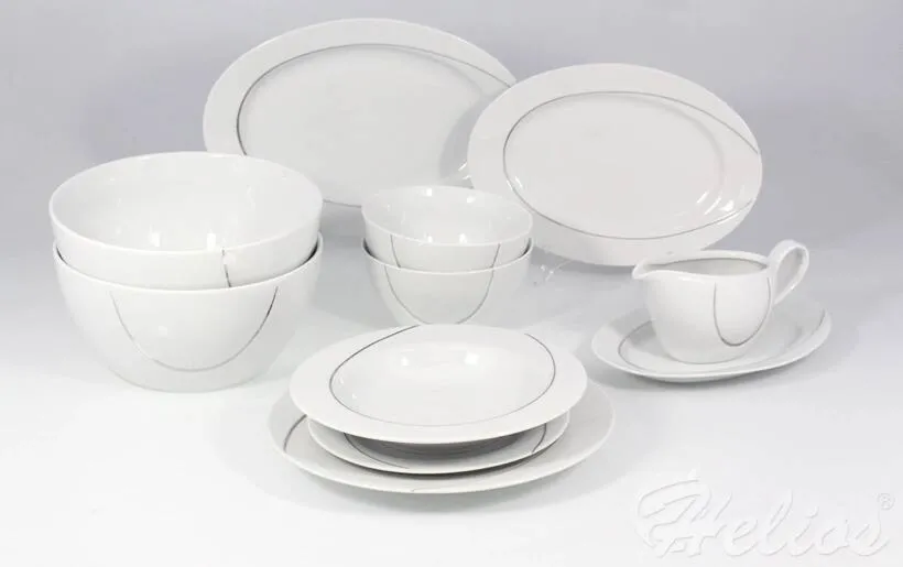 Serwis obiadowy bez wazy dla 12 os. / 44 części - E939 VEGA Platyna
