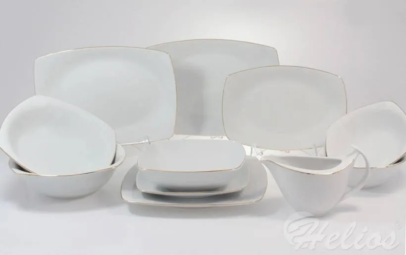 Serwis obiadowy bez wazy dla 12 os. / 44 części - 3603 AKCENT Złota linia