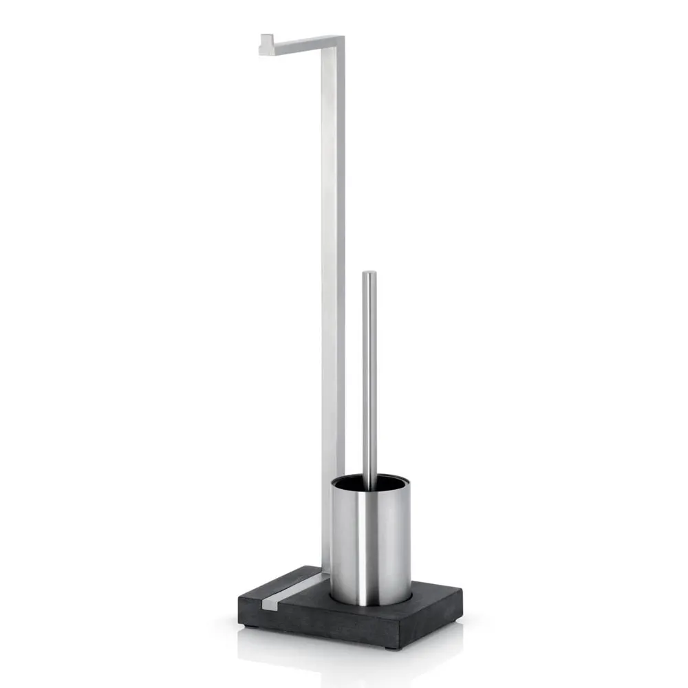 Stojak na papier toaletowy i szczotkę (stal matowa) Menoto Blomus
