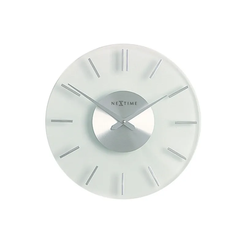 Zegar ścienny szklany (26 cm) Stripe Nextime