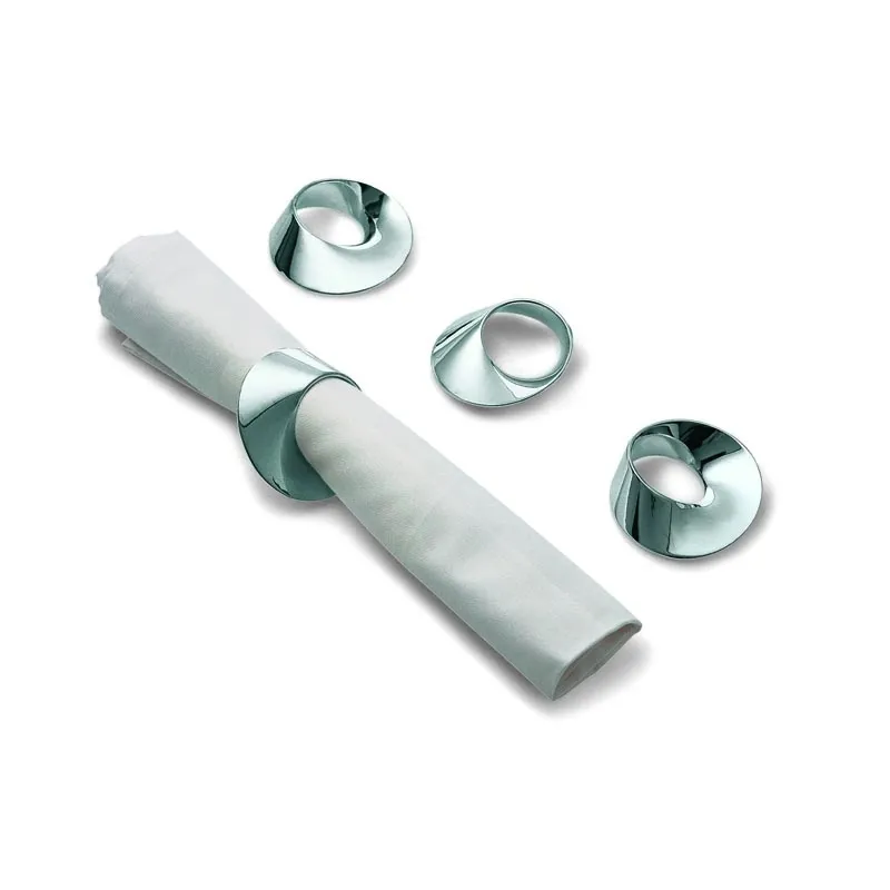 Zestaw czterech obrączek na serwetki Swirl Philippi