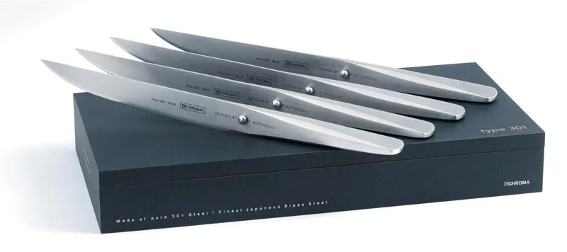 Zestaw noży do steków CHROMA Type 301