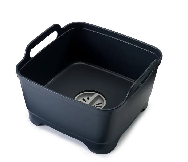 Miska z odpływem (grafitowa) mała Wash&Drain Joseph Joseph