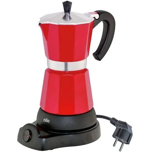 Kawiarka elektryczna na 6 filiżanek (czerwona) Classico Cilio