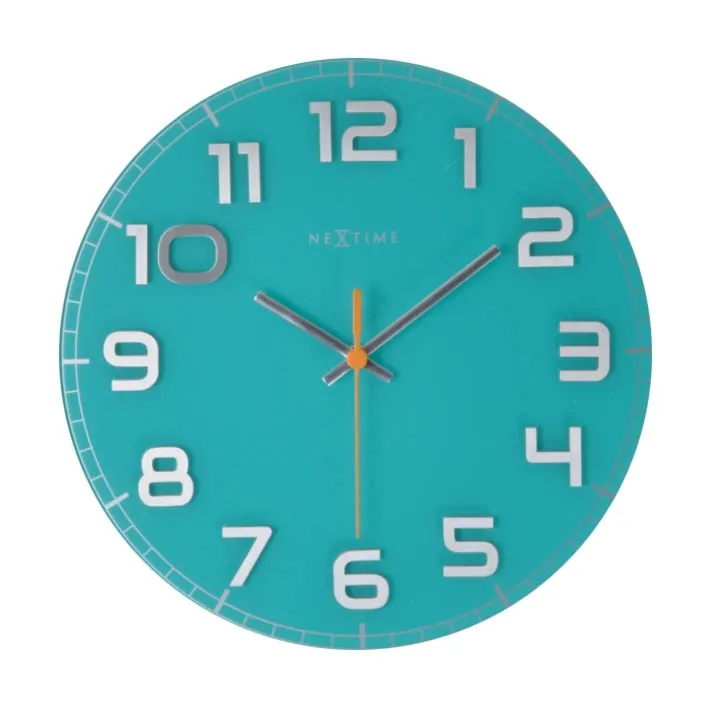 Zegar ścienny (turkusowy) Classy Nextime