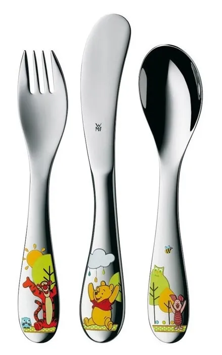 Komplet sztućców dla dzieci 3 el. (stal polerowana) Kubuś Puchatek Mini WMF