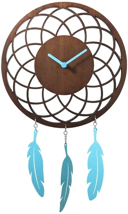 Zegar ścienny (brązowy) Dreamcatcher Nextime