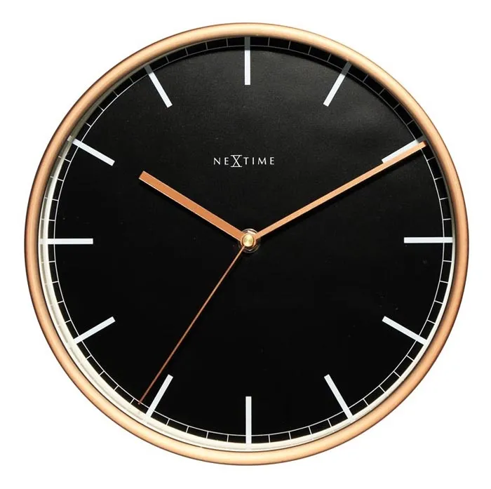 Zegar ścienny mały (czarno-miedziany) Company Nextime