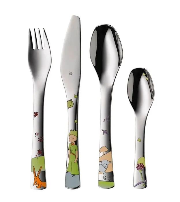 Komplet sztućców dla dzieci 4 el. (stal polerowana) Mały Książę WMF