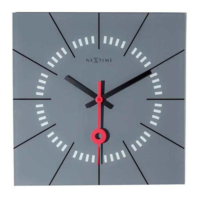 Zegar ścienny (szary) Stazione Nextime