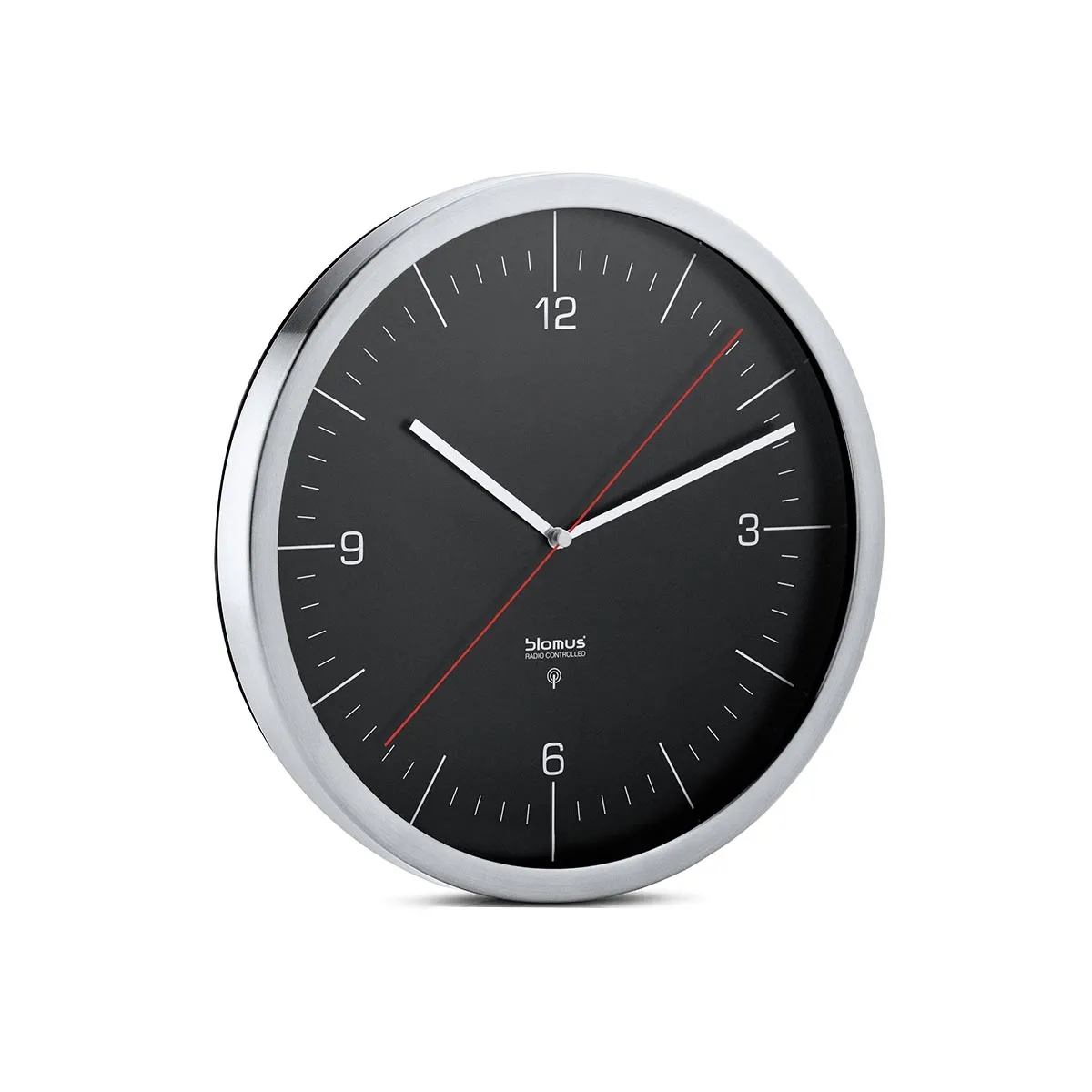 Zegar radio controlled (czarny) Crono Blomus