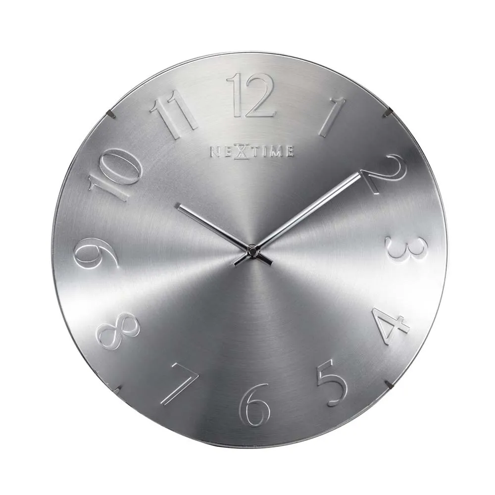 Zegar ścienny (srebrny) Elegant Dome Nextime