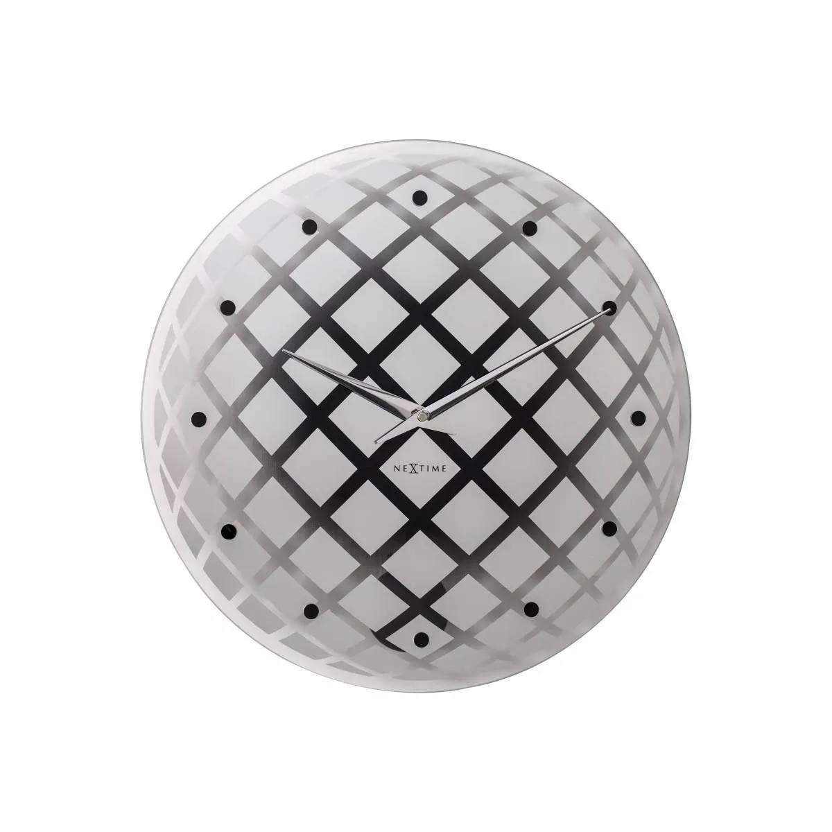Zegar ścienny okrągły (srebrny) Pendula Nextime