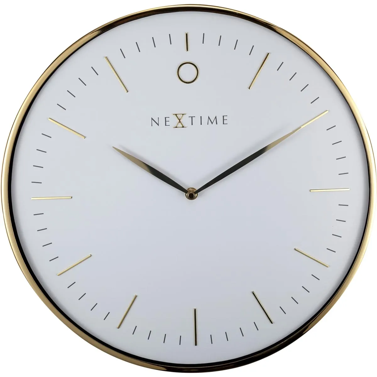 Zegar ścienny (biało-złoty) Glamour Nextime
