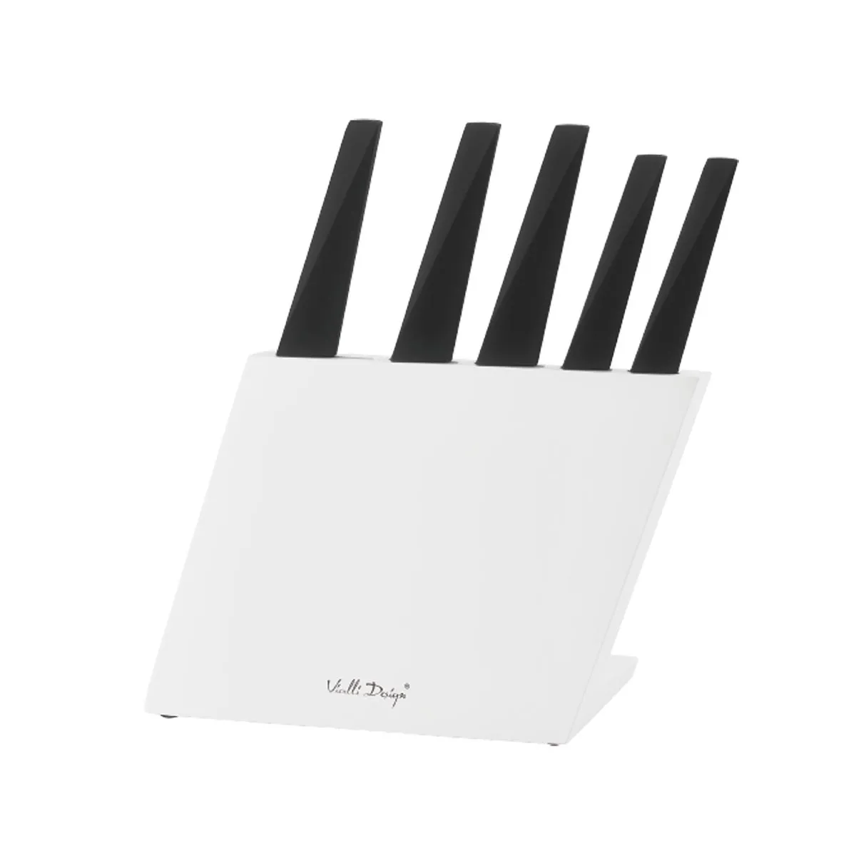 Zestaw 5 noży w bloku (biały) VOLO Vialli Design