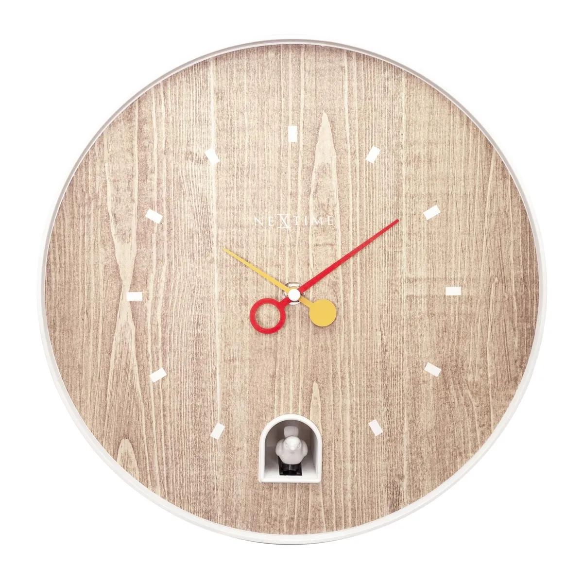 Zegar ścienny (biały) White Nightingale Nextime