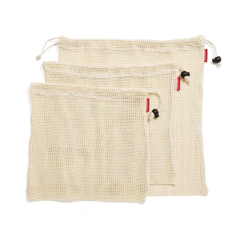 Zestaw 3 wielorazowych siatek na owoce S-L Zassenhaus