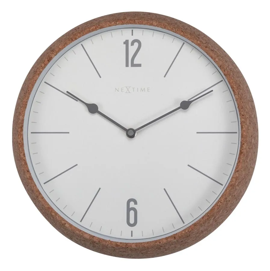 Zegar ścienny (biały) Cork Nextime