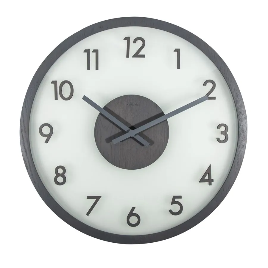 Zegar ścienny (szary) Frosted Wood Nextime