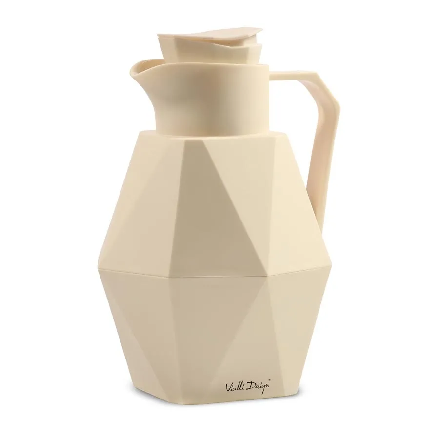 Dzbanek termiczny z wkładem szklanym 1 l (kremowy) Geo Vialli Design