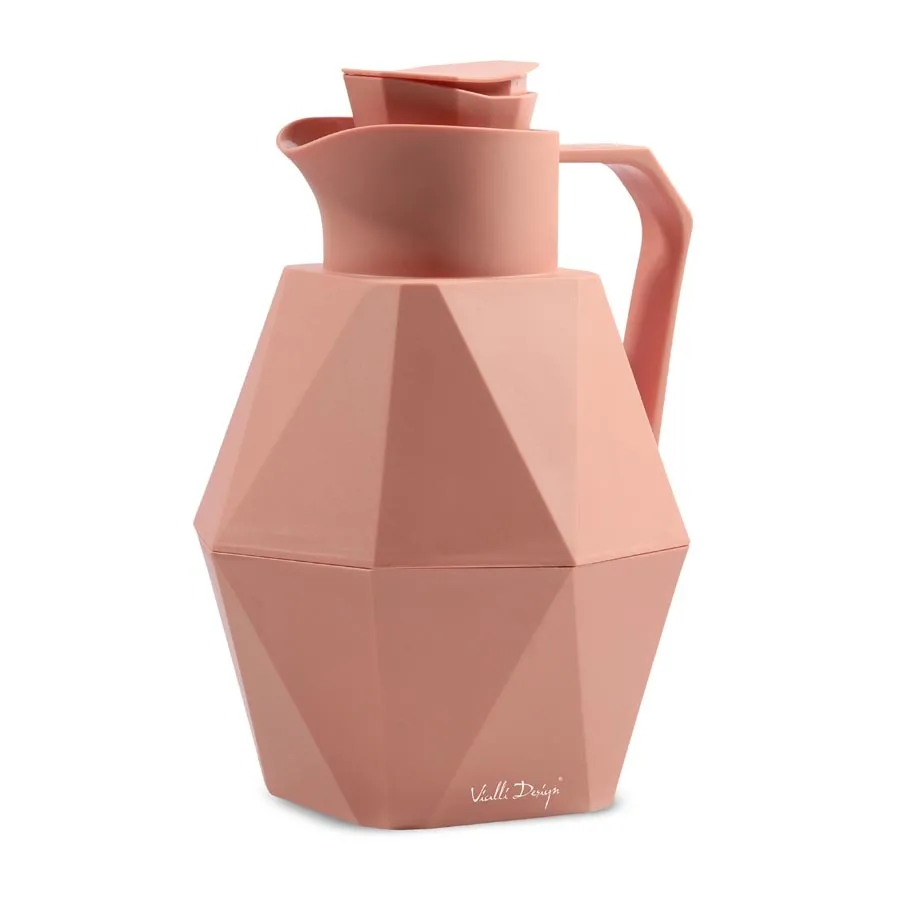 Dzbanek termiczny z wkładem szklanym 1 l (różowy) Geo Vialli Design