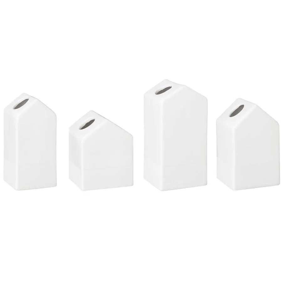 Zestaw 4 mini wazoników Garden houses Rader