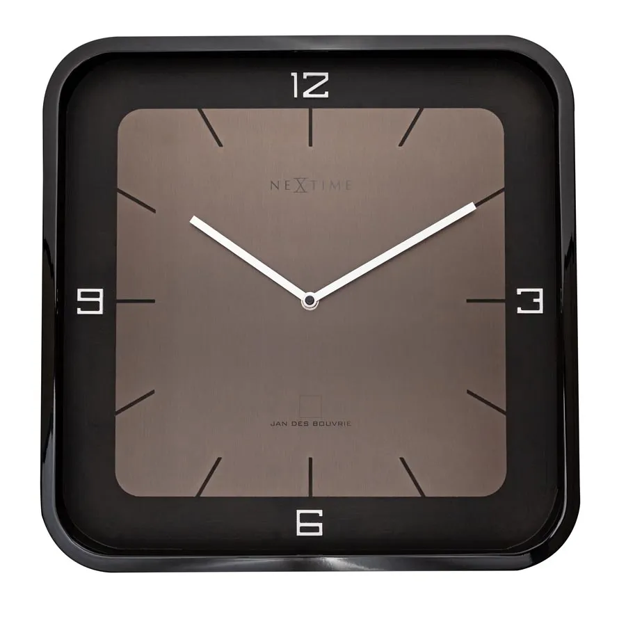 Zegar ścienny (czarny) Square Wall Nextime