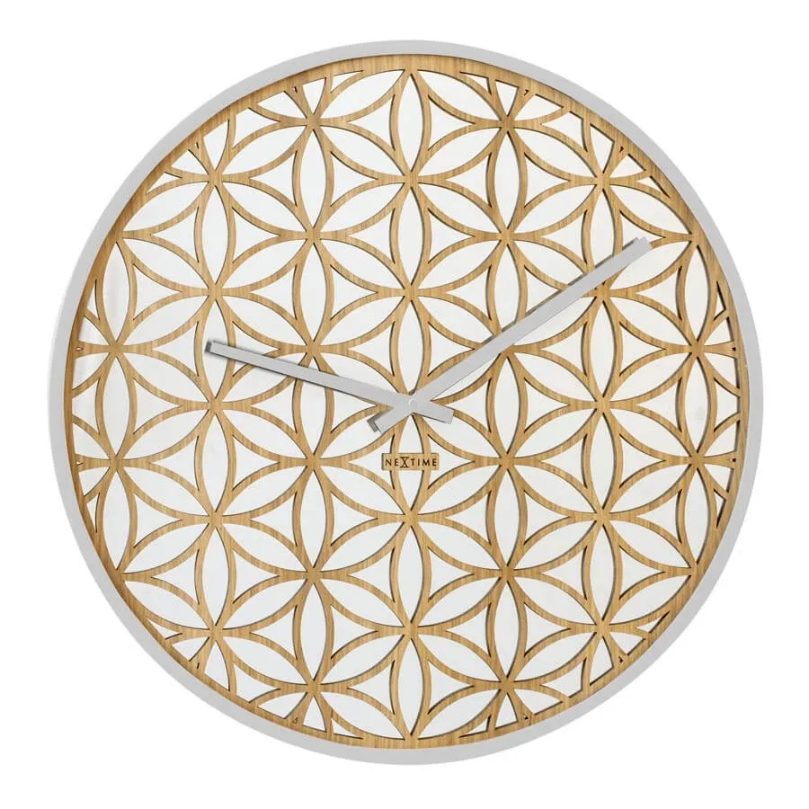 Zegar ścienny (biały) Bella Mirror Nextime