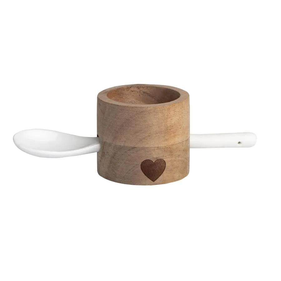 Kieliszek do jajka + łyżeczka Heart Rader