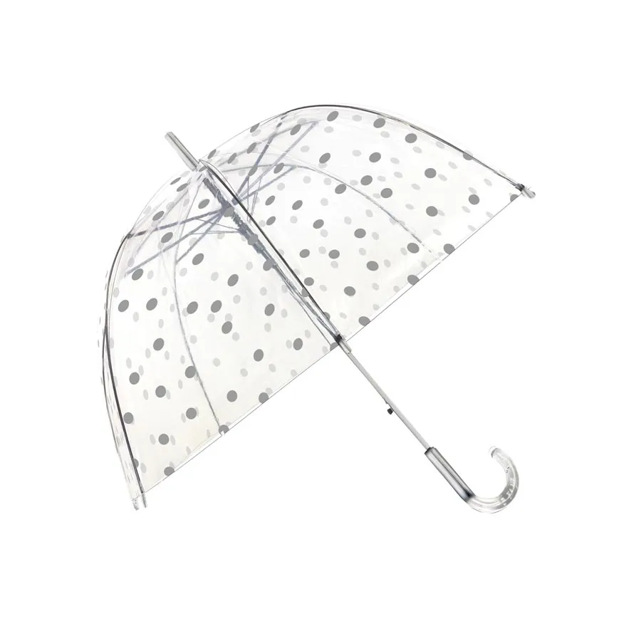Parasol automatyczny - kopuła L (przezroczysty w srebrne kropki) Smati